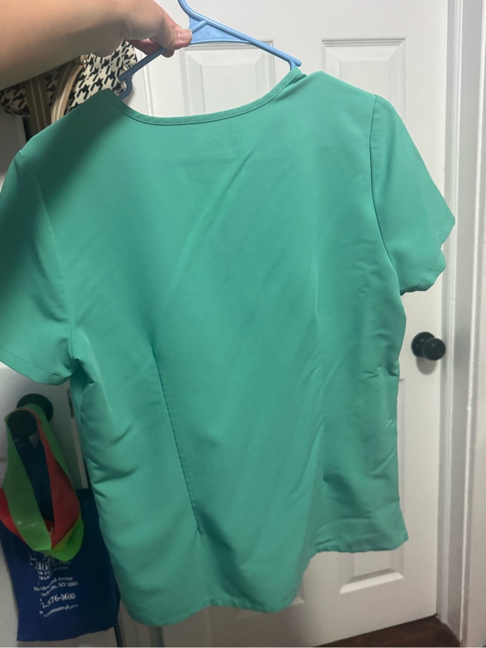 Figs Teal V-Neck Technical Scrub Top